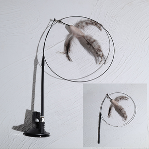 Nhà Sản Xuất <span class=keywords><strong>Cfa</strong></span> Mèo Teaser Wand Có Thể Tháo Rời Lông Chuông Suckers & Sticker Cho Mèo Chơi & Mức Độ Mèo Cần Câu Pet Đồ Chơi - Product Image 2