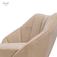Fauteuil d'appoint moderne en velours, fauteuil pivotant de luxe, fauteuil lounge incurvé en forme de pétale, meubles de salon