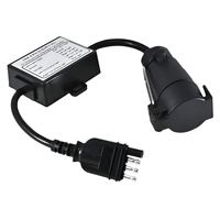 Nouveau convertisseur de feux de remorque PVC USA vers UE, prise à lame RV 7 pôles vers prise ronde européenne 7 broches, prise de remorque européenne 12V/24V