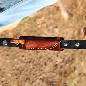 Echtes Leder Camping Wrist let Messer Scheide Bush craft Tool Aufbewahrung tasche Verstellbare Leder Handgelenks chale