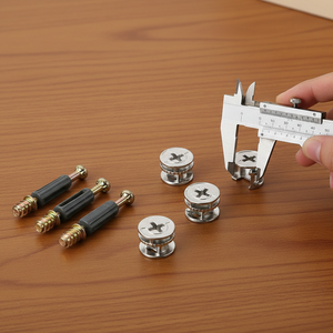 GQK Three-in-One Cam Lock Bolt Connector Nut Screw Versatile for Living Room Workshop Staircase Wine Cellar or Villa - Product Image 1