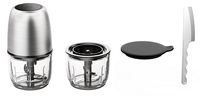 Mini processeur électrique 200W Hachoir à aliments en verre de 300ml avec fonctionnement en acier inoxydable pour les aliments pour bébés ou les mélanges ménagers
