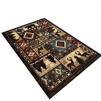 Tapis Kilim en Polypropylène Grande Surface 7'10"x10'5" Motif Géométrique Tissé Velours Cristal Réversible Résistant aux Taches - Meilleures Ventes
