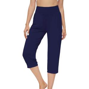 Pantalones de Pijama Capri Personalizados para Mujer, Viscosa de Bambú, Pantalones Casuales para Estar en Casa, Tallas S-XXL - Product Image 1