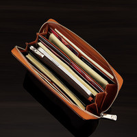 Dompet Pria Panjang Laris Manis, Tempat Kartu, Tas Ponsel, Fashion Bisnis Retro, Kapasitas Besar, Tas Resleting