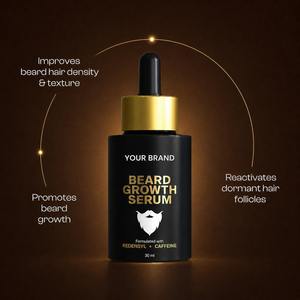Sérum liquide pour la croissance de la barbe pour hommes, marque privée, pour une barbe plus fournie et des racines de barbe plus fortes, 30 ml - Product Image 2