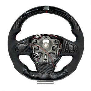 <span class=keywords><strong>Volante</strong></span> Sportivo in Fibra di Carbonio Nero RGB/LED con Pelle Alcantara per <span class=keywords><strong>Renault</strong></span> Clio 4 Rs, Accessori Automobilistici - Product Image 1