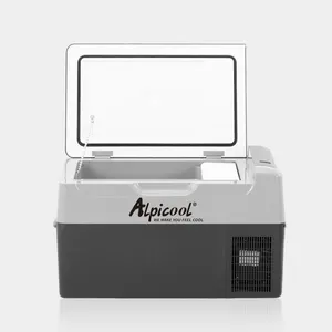 Alpicool Réfrigérateur à compresseur DC Congélateur portable <span class=keywords><strong>de</strong></span> voiture pour Touring avec lumière LED Glacière Porte Chaîne USB Charge Mini Réfrigérateur - Product Image 1