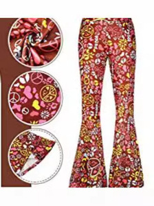 <span class=keywords><strong>Costume</strong></span> da Discoteca Anni '70-'80 per Festa di Halloween, Set per <span class=keywords><strong>Donna</strong></span> con Orecchini a Simbolo della Pace, Collana, Fascia per Capelli, Abito Ispirato a TV e Film - Product Image 6