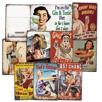 Decoración de gasolinera, barra de pared, manualidades, impresión antigua, cartel retro, salón VIP, cartel de metal Vintage, logotipo, placa de coche de hojalata, gran oferta