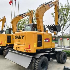 Fabrieksuitlaat China SANY SY75W 7 ton Mini Gebruikt Hydraulische Wielgraafmachine met Isuzu Euro IV Motor, vervaardigd in <span class=keywords><strong>2026</strong></span> - Product Image 3