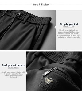 Pantalon d'été fin décontracté pour homme, séchage rapide, coupe droite ample, idéal pour l'extérieur - Product Image 5