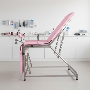 मैनुअल प्रसूति स्त्री रोग तालिका श्रम कुर्सी अस्पताल वितरण बिस्तर कारखाने के पैर धारकों के साथ सीधी बुनियादी स्त्री रोग चेयर - Product Image 1