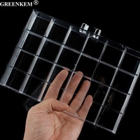 5 couches 120 grilles ongles accessoires boîte de rangement tiroir Style acrylique clair rose détachable bureau ongles breloques boîte de rangement