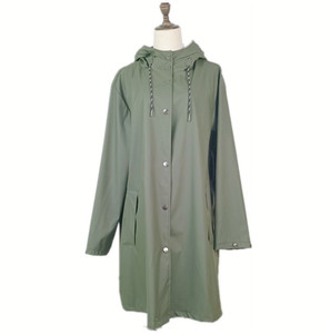 Coupe-vent imperméable personnalisé <span class=keywords><strong>de</strong></span> randonnée en PU Long imperméable pour femmes Manteau <span class=keywords><strong>de</strong></span> <span class=keywords><strong>pluie</strong></span> léger pour femmes Veste <span class=keywords><strong>de</strong></span> <span class=keywords><strong>pluie</strong></span> - Product Image 4