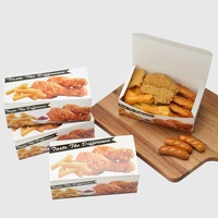 Caja de Papel para Alimentos Rápidos con Logotipo Impreso Personalizado para Alitas de Pollo, Nuggets, Hot Dogs y Hamburguesas