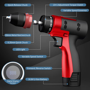 Perceuse et tournevis électriques sans balais professionnels, outil portatif avec batterie au lithium, outil électrique à vitesse variable - Product Image 2