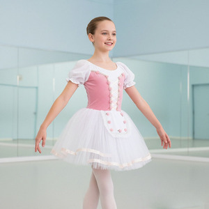 Vestido de Ballet Profesional Romántico de Tul Largo para Niñas, Disfraz de Bailarina con Estampado Luminoso - Product Image 1