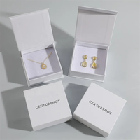 Boîte cadeau de luxe personnalisée avec fermeture magnétique, en carton 1200g, pour collier et bijoux, avec logo