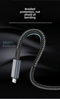 Cable de Datos JILIAN 240W USB-C PD 3.0 40Gbps 8K 60Hz 5A de Carga Rápida y Alta Velocidad con Blindaje de Lámina y Carcasa de Aleación de Aluminio y Nailon