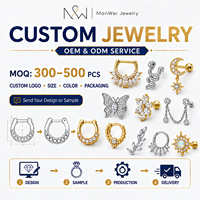 Vente en gros de bijoux de piercing corporel en Titane G23 ASTM-F136, Labret pour cartilage et lèvre, avec filetage interne, émeraude verte