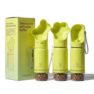 Bottiglia d'Acqua per <span class=keywords><strong>Cani</strong></span> 2 in 1 <span class=keywords><strong>con</strong></span> Logo Personalizzato, 14oz, in Acciaio Inox <span class=keywords><strong>con</strong></span> Isolamento Sottovuoto, Ciotola per Cibo per Animali Domestici - Product Image 1
