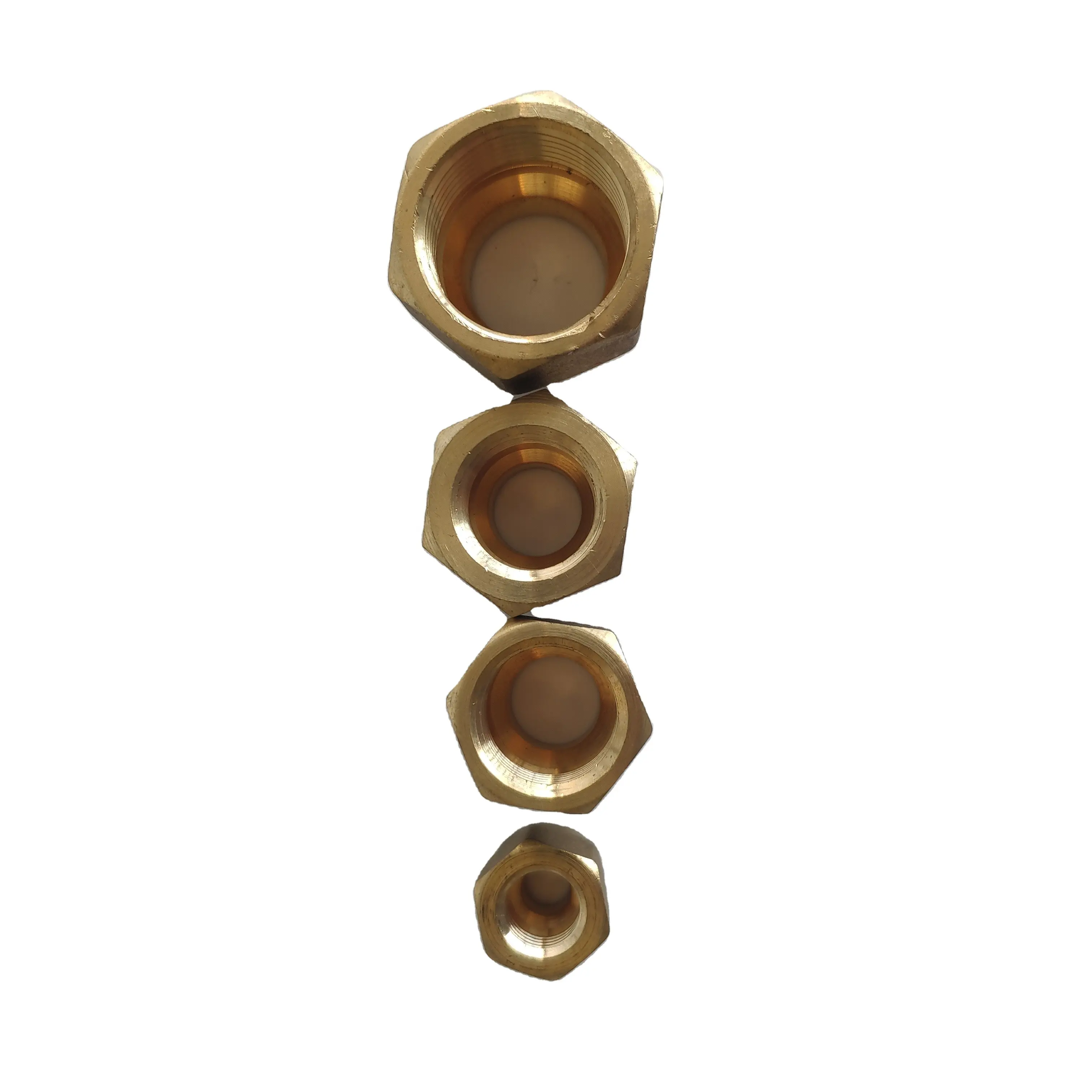 Đầy đủ loại Brass Hex Nut cho điều hòa không khí chất lượng cao ống khớp nối Adapter với Flare Nuts