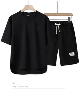 Tuta Casual moda estiva a maniche corte traspirante ad asciugatura rapida <span class=keywords><strong>vestiti</strong></span> con motivo stampato tuta da ginnastica da uomo - Product Image 6