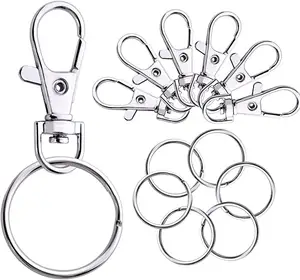 坚固的钥匙链环旋转龙虾扣扳机夹挂绳扣钩，用于DIY包珠宝和工艺