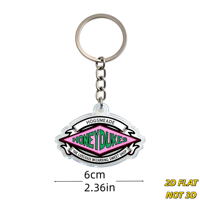 Porte-clés Magasin de Bonbons Magique en Acrylique, Panneau de Magasin de Confiserie Fantastique avec Logo Diamant Rose et Rubans, Breloque Friandises Magiques et Aventures