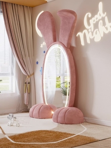 Specchio da Terra Moderno a Figura Intera con Disegno di Coniglietta Principessa <span class=keywords><strong>per</strong></span> Bambine, Grazioso Specchio Rosa a Figura Intera <span class=keywords><strong>per</strong></span> Camere dei Bambini - Product Image 2