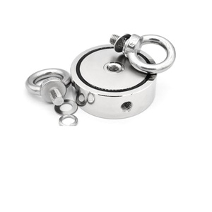 D75mm Neodymium <strong>Magnet</strong> Super Powerful Hole Double-sided Salvage Fishing <strong>Magnet</strong> 300kg <strong>Circular</strong> Permanent Holder Steel - Product Image 2