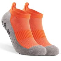 Chaussettes de football et de basketball courtes résistantes à l'usure, noires et grises, en polyester, séchage rapide, antidérapantes avec adhérence par colle