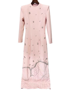 Vestido de fábrica gran oferta Otoño/Invierno moda europea americana elegante glamoroso de alta resistencia adornado Stud vestido de diamantes de imitación - Product Image 2