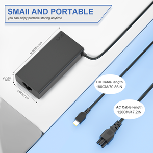 Chargeur USB-C PD 100W pour ordinateur portable, adaptateur secteur Type-C 20V 5A, alimentation de remplacement 20V 5A pour MacBook HP <span class=keywords><strong>Lenovo</strong></span> - Product Image 3