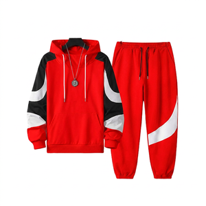 Men's <b>Summer</b> Tracksuit <b>Hoodie</b> with Elastic Waist Side Pockets Full Length Casual Style 100% Cotton Fleece Breathable Fabric - Product Image 4