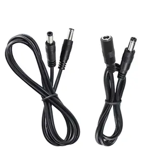 12V dc power extension cable 5.5 x 2.1mm male to female jack 1m 2m 5m 10m male to male connector with cable