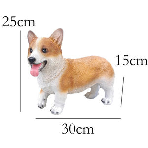 Huis Tafel Decoratie Levensechte Hond Beeldje Tuin Decor Outdoor Dieren Standbeeld Collectie Giften Hars Hond Model - Product Image 6