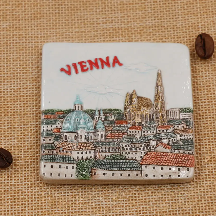 Hersteller Förderung Großhandel Günstige Wien Kühlschrank Magnet mit Magnet Kühlschrank 3d Souvenir Kühlschrank Magnet