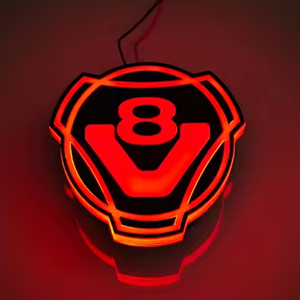Badge lumineux LED coloré HST-25123 24V <span class=keywords><strong>V8</strong></span> Logo, compatible avec les camions lourds <span class=keywords><strong>Scania</strong></span>, emblème de calandre personnalisé - Product Image 3
