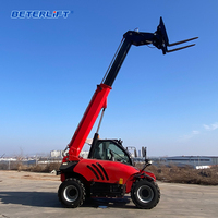 Chariot télescopique compact de 3 tonnes, chariot télescopique tout-terrain avec plusieurs accessoires pour l'agriculture et les travaux de construction