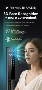 Sinnovo Wi-Fi khóa thông minh nhôm Nhận dạng khuôn mặt mật khẩu vân tay kỹ thuật số cửa điện tử mã thẻ Mã nhà ứng dụng đám mây - Product Image 5