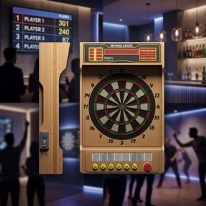 Máquina de Dardos Controlada por Aplicación, 1-4 Jugadores, LED, 60 x 95 cm, con Voz en Inglés, 100 Puntas de Repuesto, Uso Comercial - Product Image 1