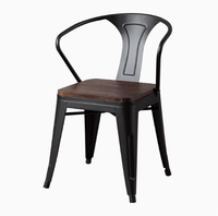 Ensemble de table à manger en métal moderne et de chaises en fer contemporaines pour restaurants, hôtels, cafés, centres commerciaux, meubles de salon