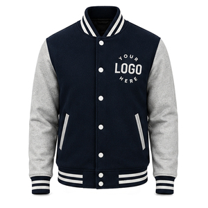 Blouson Bomber Décontracté d'Hiver pour Homme en Cuir et Toile Écologique, Léger, Respirant et Personnalisable pour Lycée - Product Image 1