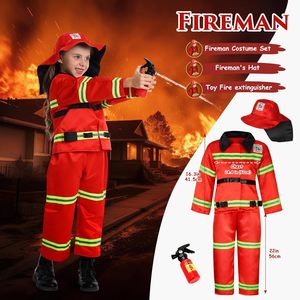 Enfant en bas âge garçon vêtements de travail robe ensemble <span class=keywords><strong>pompier</strong></span> Construction travailleur <span class=keywords><strong>Chef</strong></span> Costumes cadeaux d'anniversaire de noël pour 3-6 ans - Product Image 3