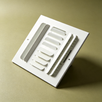 Diffuseur omnidirectionnel carré 8x8 de haute qualité en acier laminé à froid, grille de ventilation commerciale pour CVC