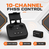 Télécommande SKYDROID T10 10CH 2.4GHz FHSS avec caméra, récepteur R10, liaison de données 10KM, mini DCAM pour drone UAV, certifiée CE/FCC