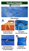 Bâche en toile plastique PE MILLION 4x6m noire et argentée, durable, 200GSM, résistante aux intempéries