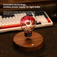 Lampe de chevet LED moderne à lévitation magnétique anti-gravité, avec interrupteur, en bois, alimentée par USB, cadeau d'anniversaire ou de fêtes, pour bureau